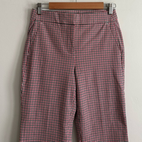 J. Crew Hayden Kickout Cropped Pants Plaid Red White Blue - Picture 3 of 8